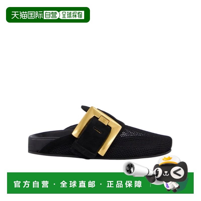 BALMAIN 女士拖鞋 GN1UR207TMCA0PA SS2026 黑色 ‘Anthem’ slid,女鞋,其他拖鞋,淘宝优惠券,粉丝福利购,淘宝优惠卷