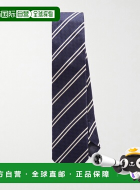 1h可退 潮奢 Tom Ford 汤姆 福特 男士 8cm 条纹真丝提花领带 STE