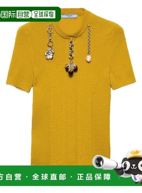 PRADA 女士针织衫 P24V2L17ZEF0037 AW2025 棕色 GIROCOLLO