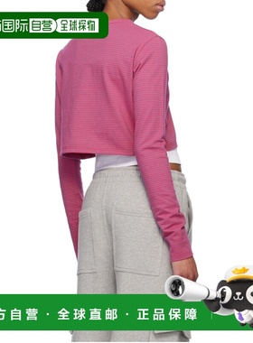 WE11DONE 女士衬衫 WDTT025716WPK SS2025 粉红色 条纹T恤