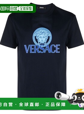 VERSACE 男士T恤 10142261A100881UI20 SS2024 黑色短袖男装