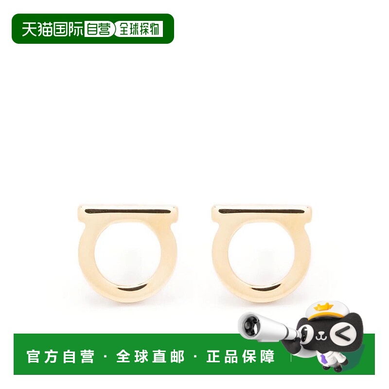 1h可退 潮奢 Salvatore Ferragamo 菲拉格慕 女士 S 锁扣图案耳环