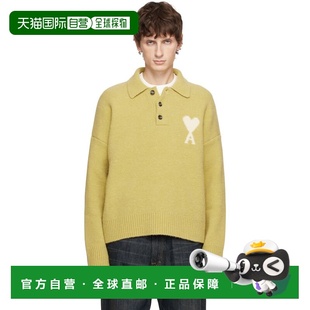 1h可退 潮奢 Ami Paris 男士 黄色 Alpaca Long Sleeves Ami de C