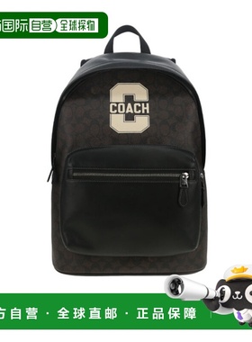 COACH 男士双肩包 CCF67QBWAN AW2025 黑色 logo 双肩包蔻驰