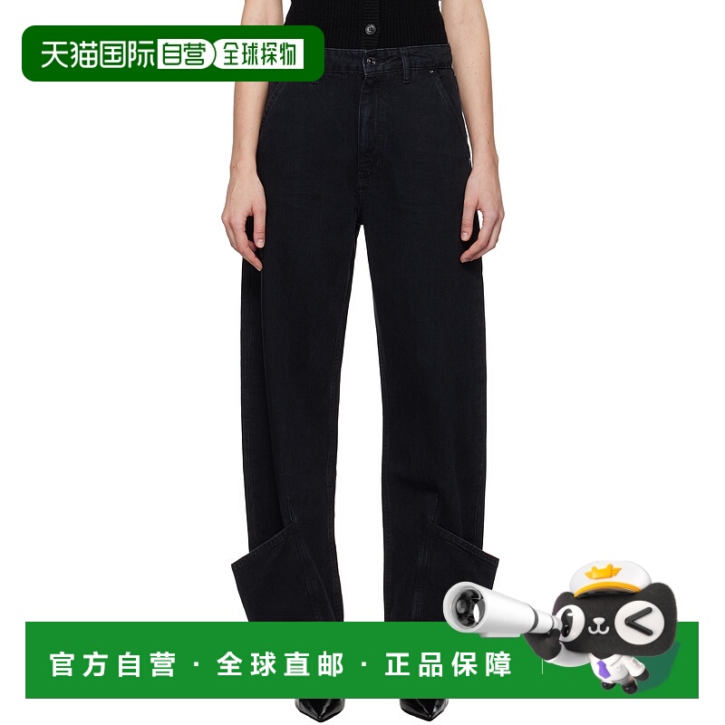 1h可退 潮奢 Frame Denim 女士 黑色 The Tab 牛仔裤 WP25DPA011