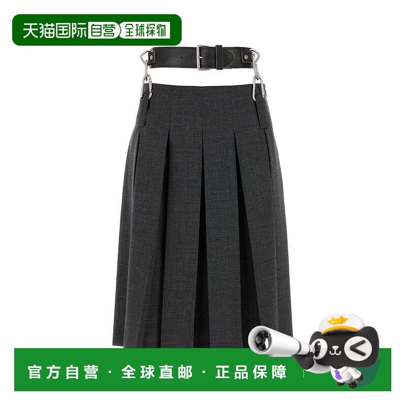 1h可退 PRADA 女士半身裙 P149WKSOOO17N1F0480 SS2025 灰色
