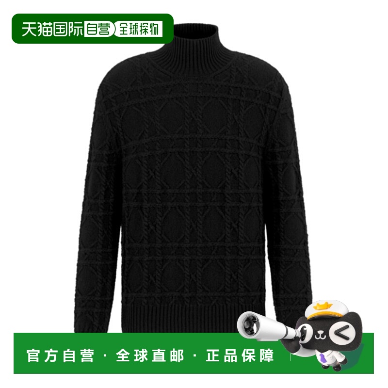1h可退 DIOR 男士针织衫 413M646AT738C900 SS2025 黑色长袖