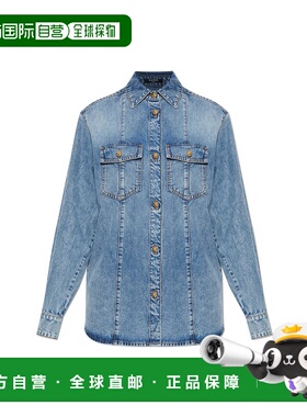 BALMAIN 女士衬衫 FF0HC080DF976AW AW2025 蓝色 Denim 长袖shirt