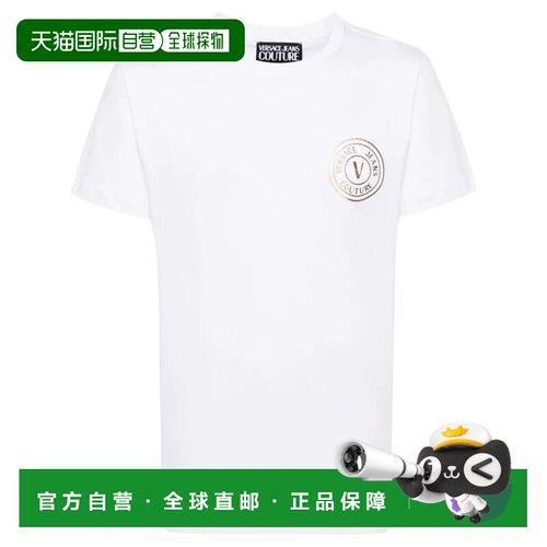 1h可退 VERSACE JEANS 男士T恤 76GAHT03CJ00TG03 AW2024男装