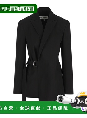 LOEWE 女士西服 S359Y03XAK1100 SS2026 黑色 长袖西装外套