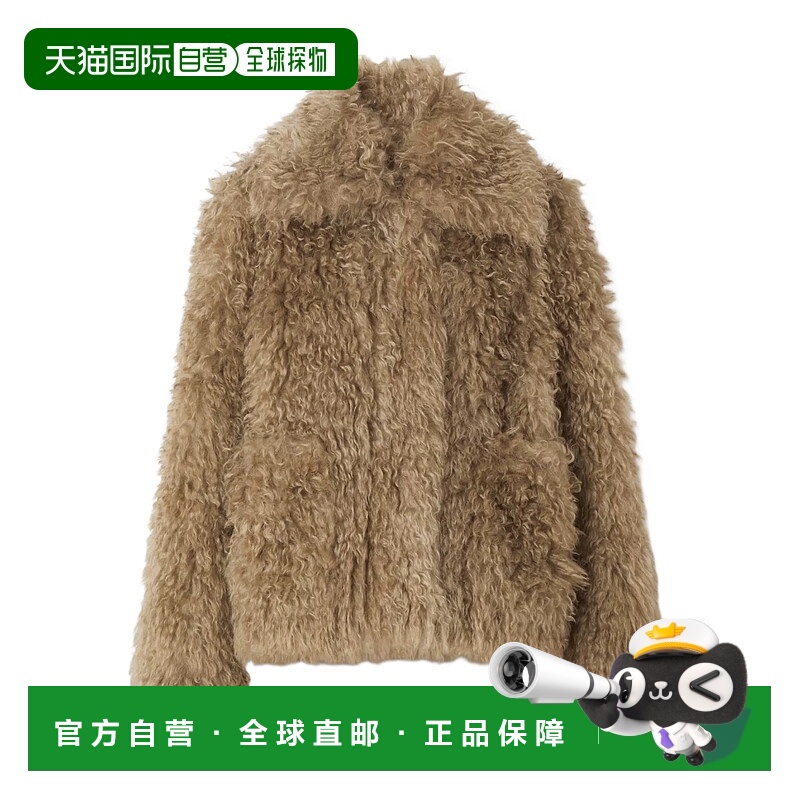 1h可退 BURBERRY 女士西服 80548801 AW2022 棕色 马海毛混纺外套