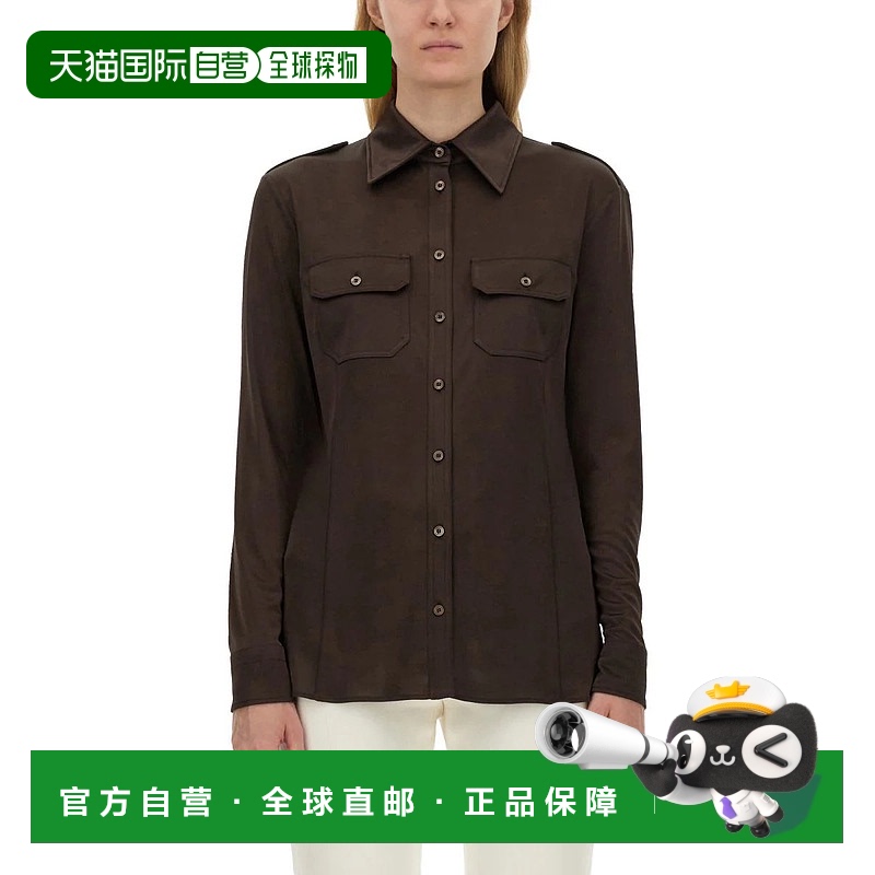 1h可退 TOM FORD 女士衬衫 CAJ033JEX105KB418 AW2024 黑色