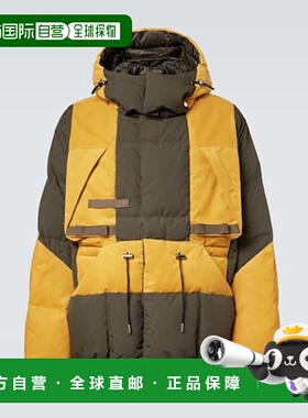 1h可退 潮奢 Sacai 男士 色块羽绒夹克 yellow黄色 舒适时尚外套