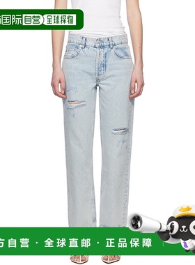 1h可退 潮奢 ANINE BING 女士 蓝色 Kate 牛仔裤 A0610615直筒裤