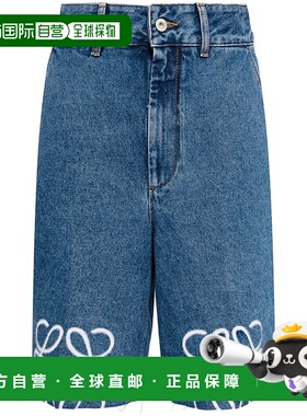 LOEWE 女士牛仔裤 S359Y11XB95320 AW2025 蓝色 Anagram刺绣牛仔