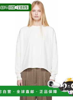 1h可退 潮奢 Studio Nicholson 女士 白色 Loop 长袖 T 恤 LOOPSN