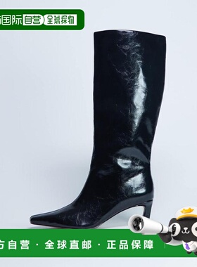 自营 潮奢 Topshop 女士 Tanya 尖头及膝长筒靴(黑色)靴子