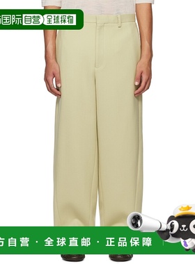 1h可退 潮奢 AURALEE 男士 黄色 Light 长裤 A24AP02LM外穿显瘦