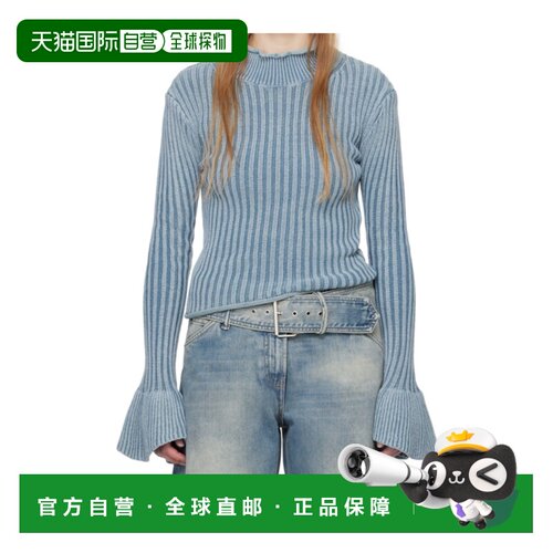 ACNE STUDIOS 女士针织衫 A60503AAT SS2024 蓝色【付后1h可退】