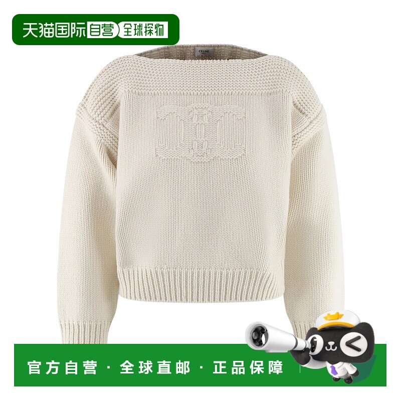 CELINE 女士针织毛衣 RY04S009301OW SS2025 花色 长袖针织衫