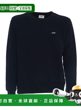 AUTRY 男士卫衣 SWPMA1JBA1JB SS2025 黑色 Felpa Logo Ricamato