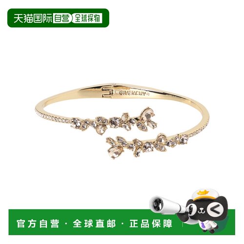 Givenchy 奥莱款花卉镶嵌开口设计手镯手链 60568087