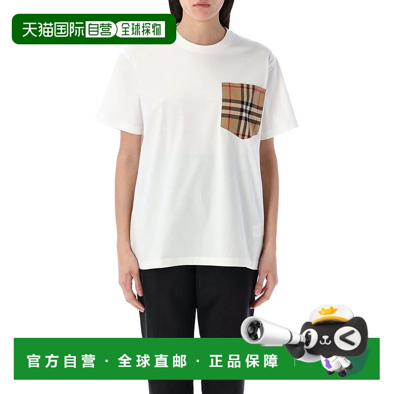 1小时内可退 BURBERRY 女士T恤 25P8103971A1464 SS2025 白色 Bur