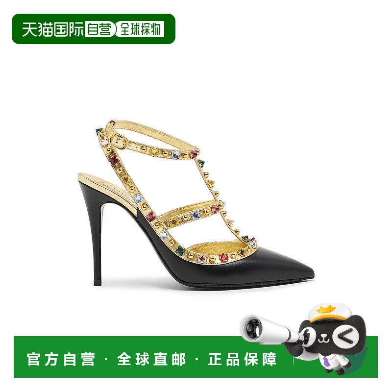1h可退 VALENTINO 女士高跟鞋 VAL6QQ34BLACK SS2025 黑色 Rockst