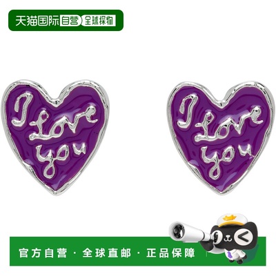 CHOPOVA LOWENA 女士耳饰 6575SILVER SS2025 紫色耳钉礼物