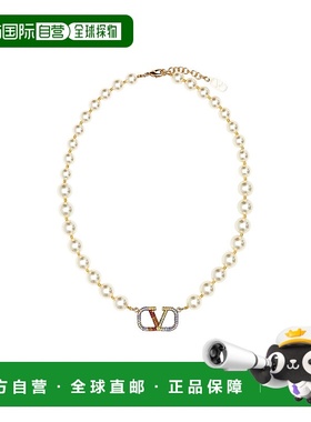 VALENTINO 女士项链 3W2J0P13UZGMQ6 AW2023 黄色珍珠标志 手链