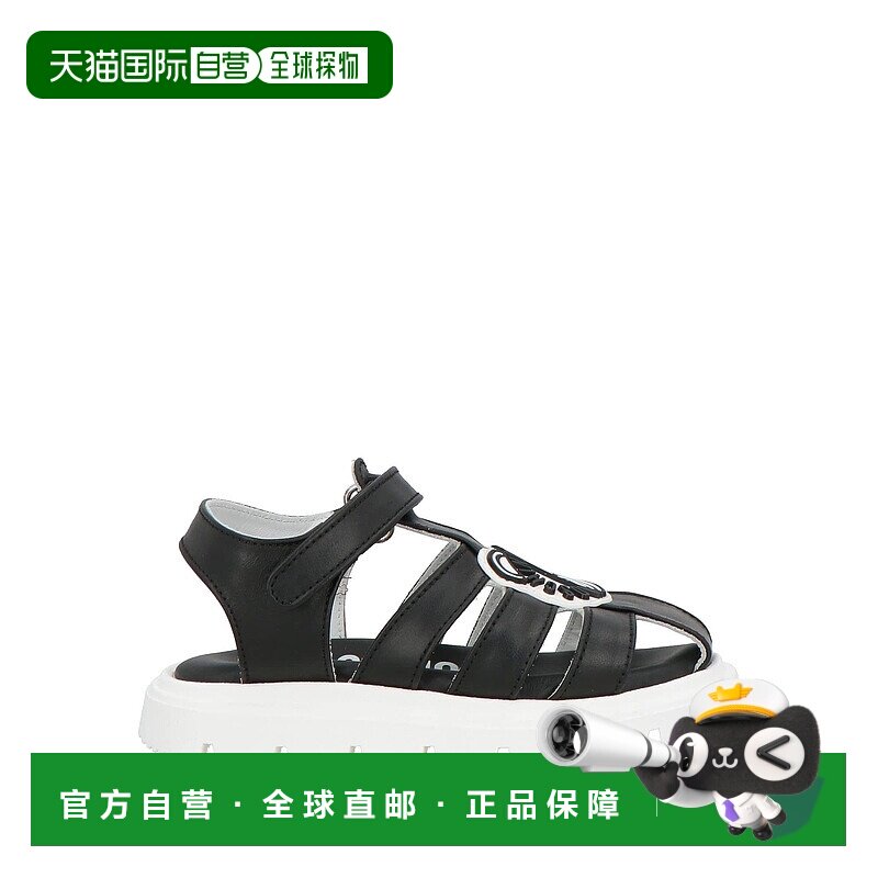1h可退 潮奢 Moschino 莫斯奇诺 女童 凉鞋童鞋 black黑色 舒适时