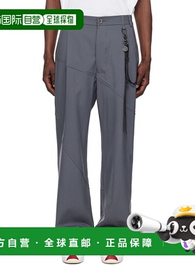 1h可退 潮奢 Song For The Mute 男士 灰色 Slash Loose Pleated