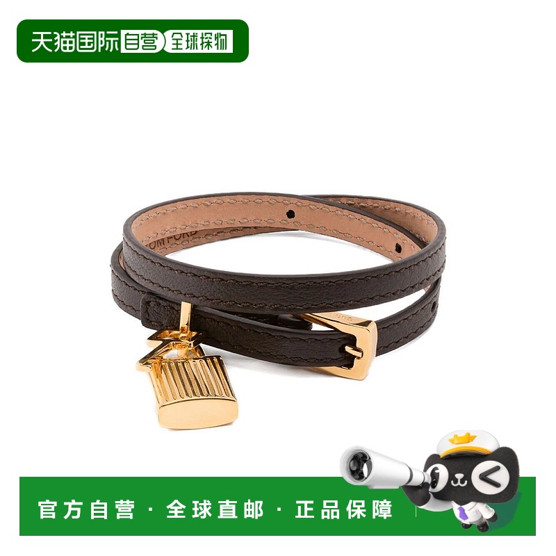 1h可退 潮奢 Tom Ford 汤姆 福特 女士 挂锁皮革手链 JW158LCL490