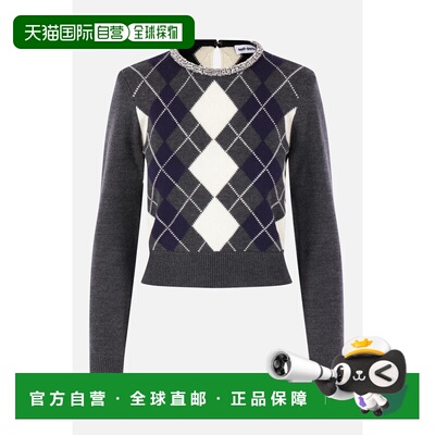 潮奢 Self-Portrait 女士 crystals 菱形羊毛毛衣 RS26185TAGR