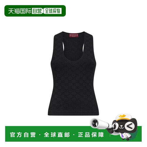 GUCCI 女士T恤 852275XKFCP1000 SS2026 黑色 Gucci Top Black