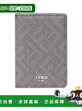 FENDI 男士钱包 7M0349AP16F1QCG SS2025 灰色 Shadow双折卡片套