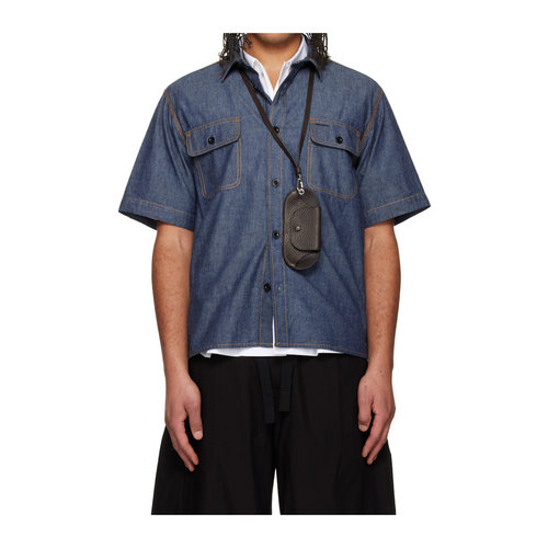 香港直邮SACAI 男士衬衫 2603929M401 SS2026 蓝色 Light Weight