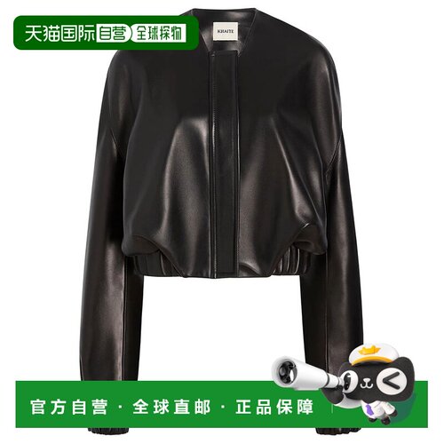 1h可退 KHAITE 女士皮衣 62411012200 AW2026 黑色 短款皮夹克