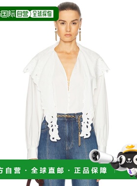 1h可退 潮奢 Chloe 蔻依 女士 长袖上衣 25SHT17 white白色 舒适