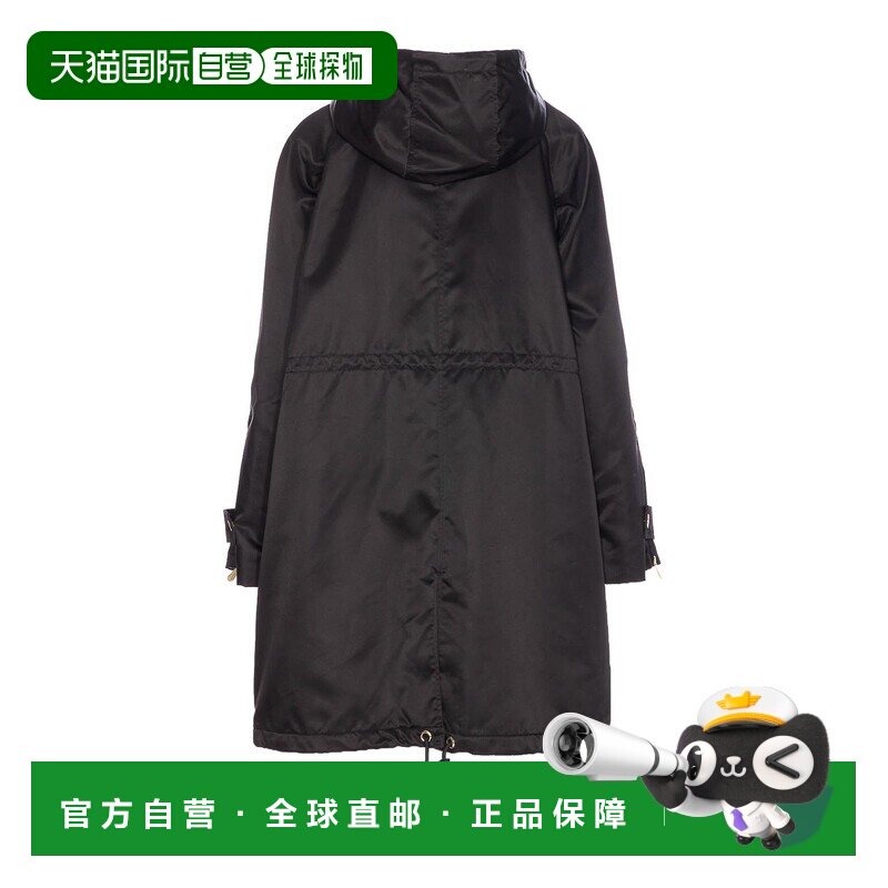 PINKO 女士户外风衣 106015A2ZAZ99 CO 黑色 Black Delma Parka
