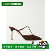 潮奢 AQUAZZURA 1h可退 女士 Sorbonne 绒面革凉拖 SBEMIDM0SU