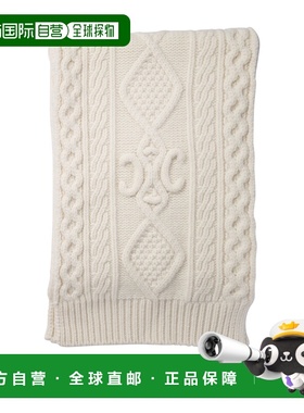 CELINE 女士围巾 2AD770K3401OW AW2024 白色 罗纹针织围巾