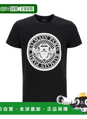 BALMAIN 男士T恤 YH1EG000BB17EAB SS2023 黑色 Balmain medallio
