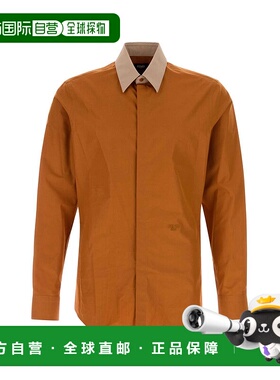 FENDI 男士衬衫 FS0585AVK9F1FLO AW2025 橙色 Orange poplin shi