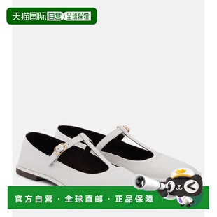 1h可退 潮奢 The Row 女士 方形T型带皮质芭蕾舞鞋单鞋玛丽珍鞋