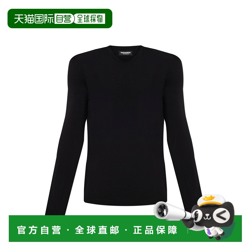 1h可退 DSQUARED2 男士卫衣 D9M1060000001 AW2025 黑色 长袖T恤