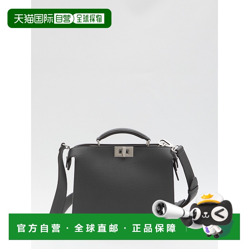1h可退 FENDI 男士单肩包 7VA530AFC3F1TQY AW2025 黑色 Peekaboo