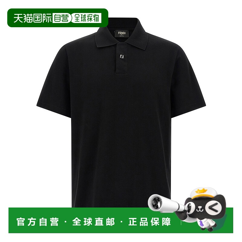 1h可退 FENDI 男士POLO衫 FAF750AVIJF0GME AW2025 黑色 Polo shi