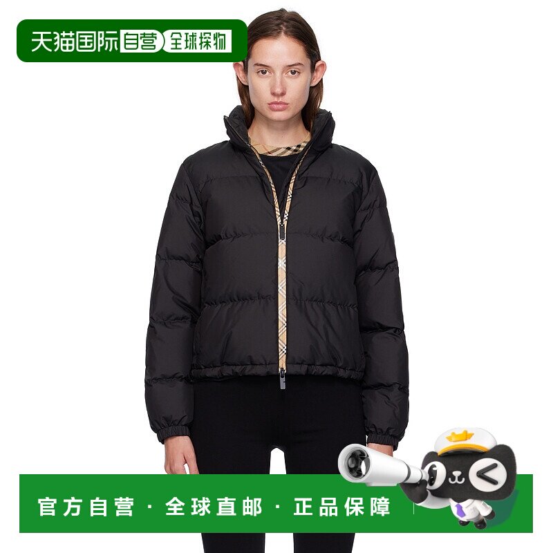 1h可退 潮奢 Burberry 巴宝莉 女士 黑色 Ambleside 羽绒夹克 811