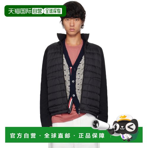 Moncler 盟可睐 男士 黑色绗缝羽绒开衫 J20919B50700A9341999BLA